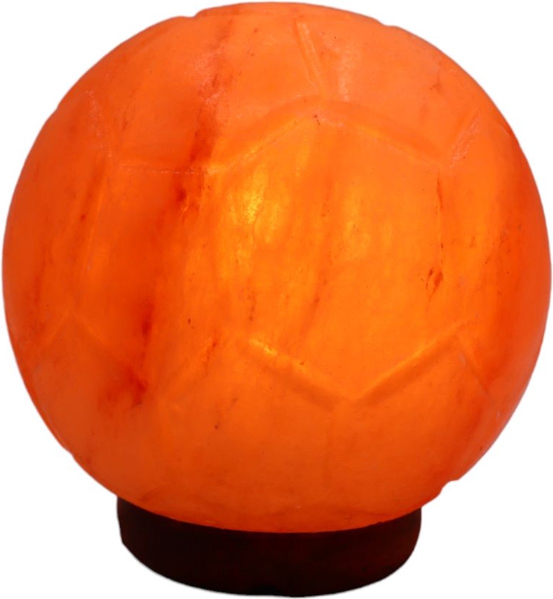 Himalaya Zoutlamp – Voetbal/Globe Vorm – 3-4kg – 15cm Hoog – Met Snoer, Dimmer