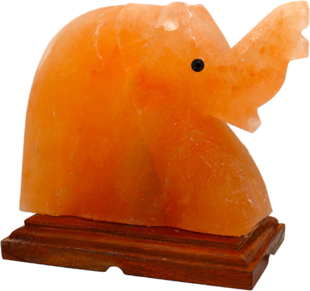Himalaya Zoutlamp USB – Olifant Vorm – Ca. 10cm – Handgemaakt – LED Tafellamp