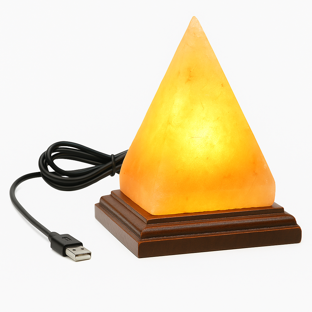 Himalaya Zoutlamp USB LED – Piramide Vorm – 600g