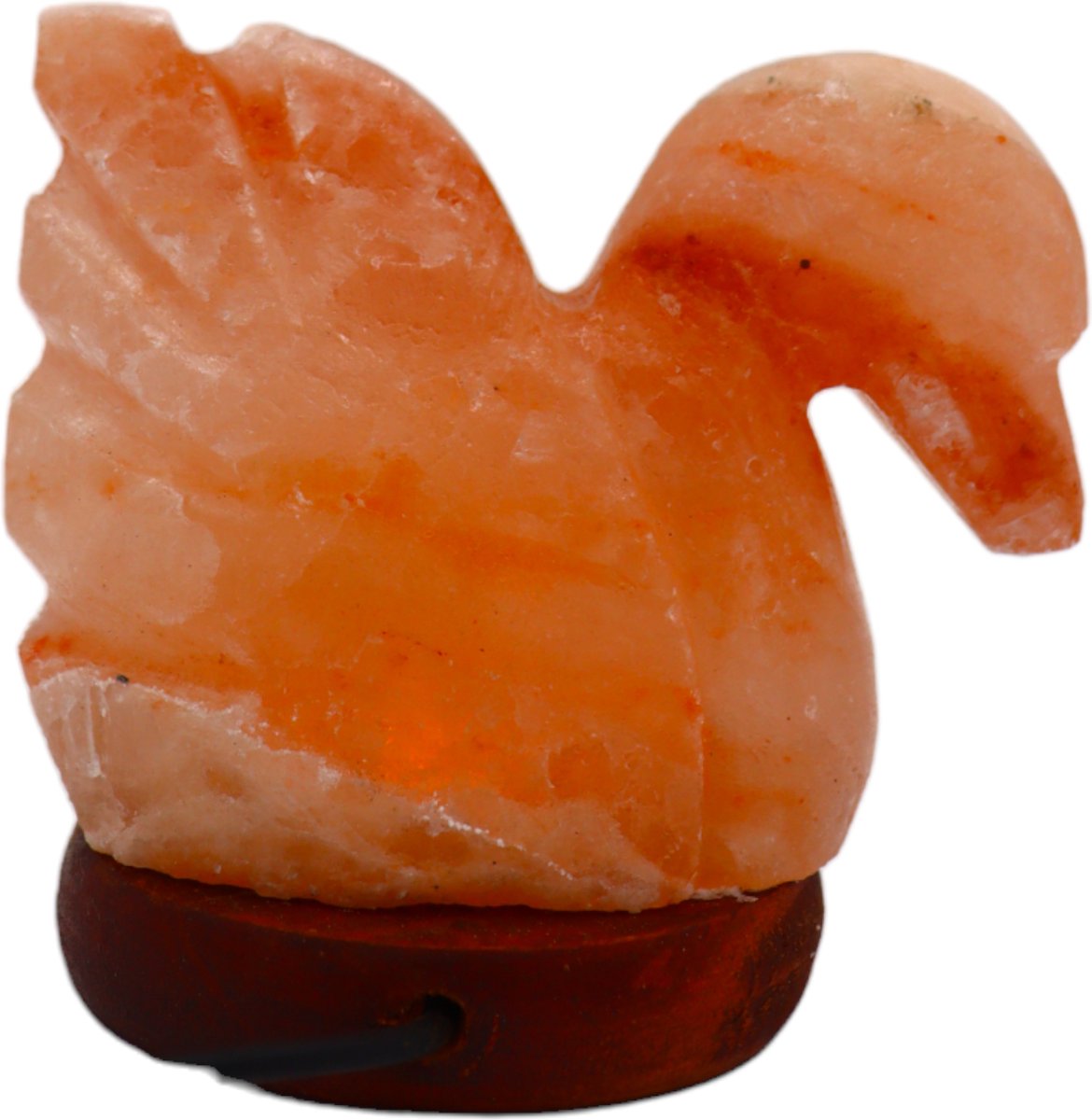 Eendvormige Himalaya zoutlamp met LED en USB