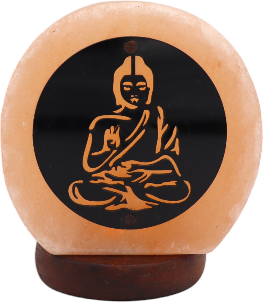 Boeddha Himalaya Zoutlamp USB – LED Tafellamp 10x12x5 cm