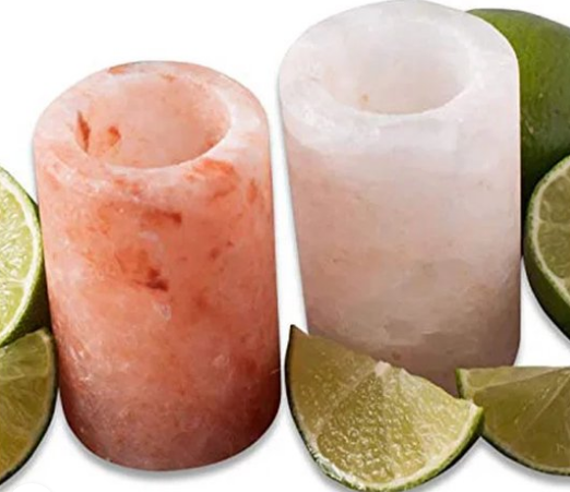 Himalaya Zoutsteen Shotglaasjes – Set van 4, Handgemaakt uit 100% Zoutkristal