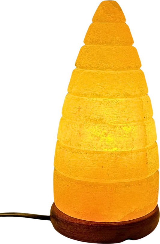 Himalaya Zoutlamp – Kegelvorm – 20cm Hoog – 2kg – Met Snoer, Schakelaar & Lamp