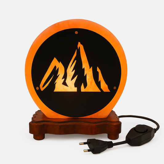 Himalaya Zoutlamp – Bergdesign – Handgemaakt – 22x20x12 cm – 4 kg