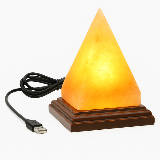 Himalaya Zoutlamp USB LED – Piramide Vorm – 600g